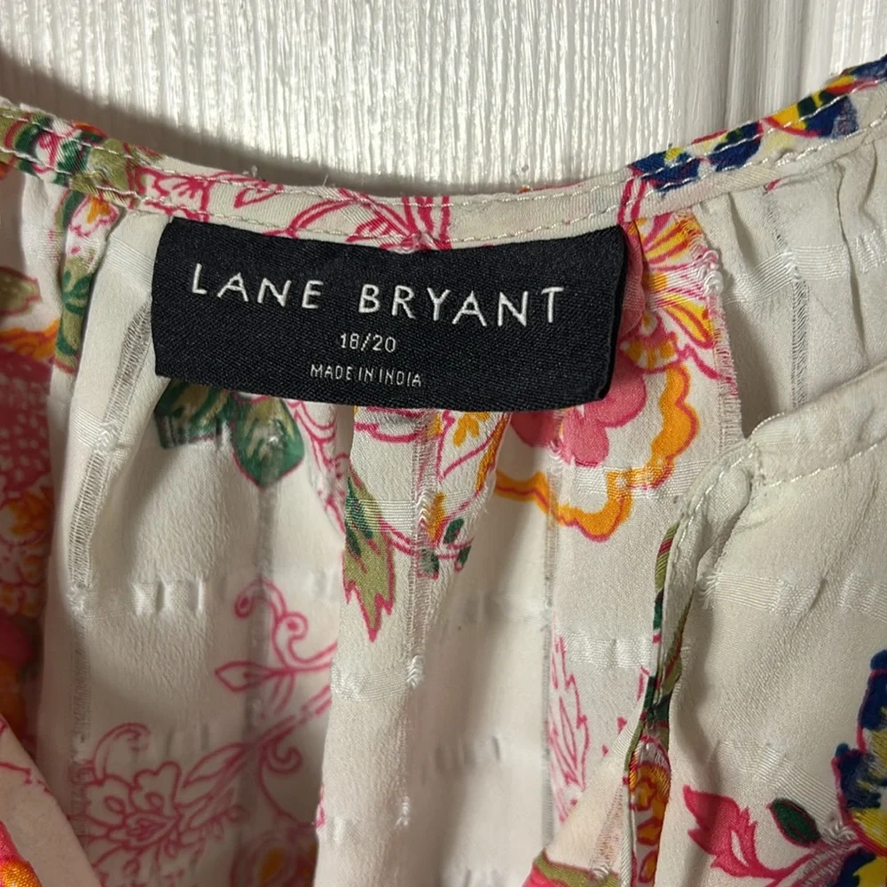 Lane Bryant Home 3/4 Sleeve Notch Neck Tie Front Blouse size 18 / 20